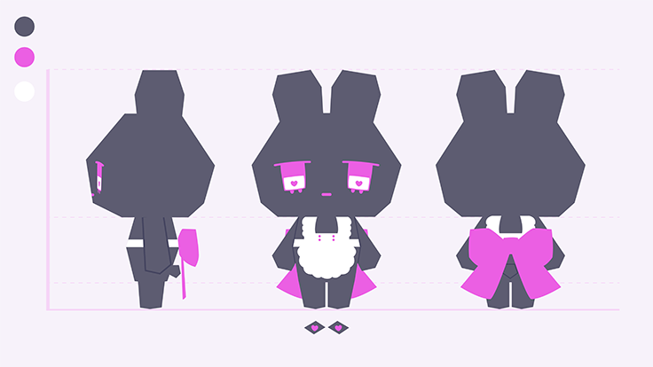 キャラクター3面図