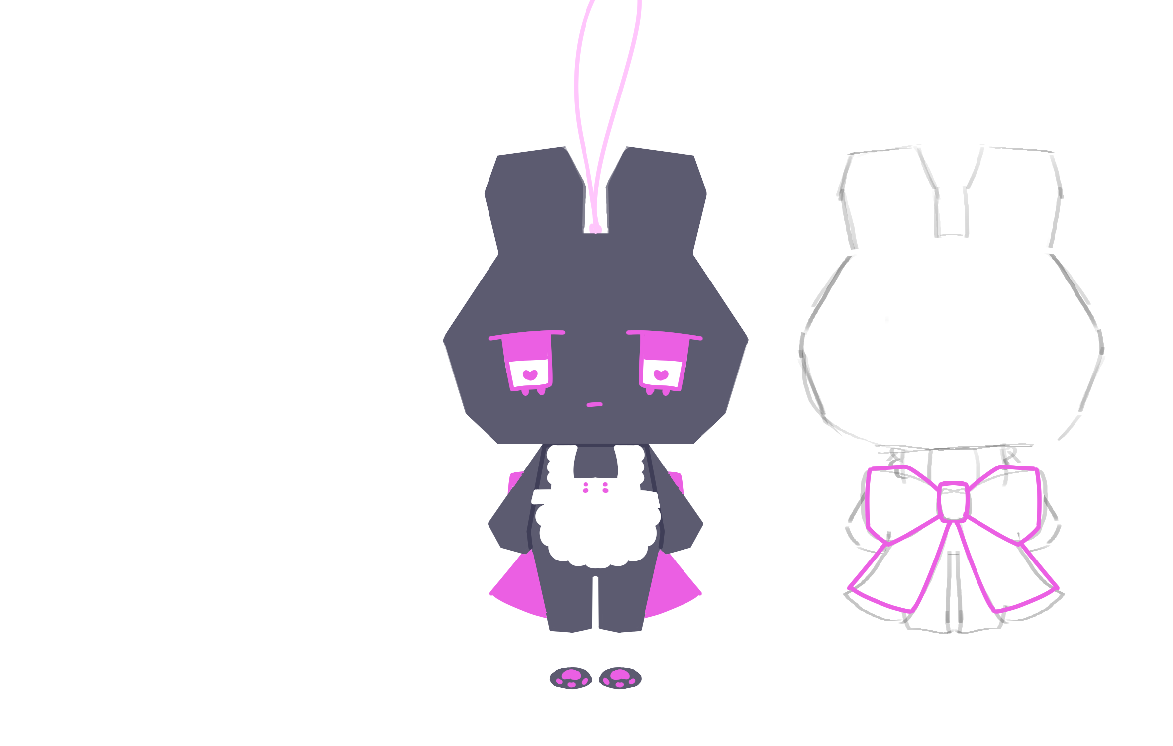 ラビットのラフ画像